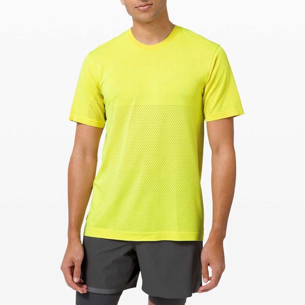 Lululemon Metal Vent Breathe Short Sleeve | Bolt / Soleil | Size Large